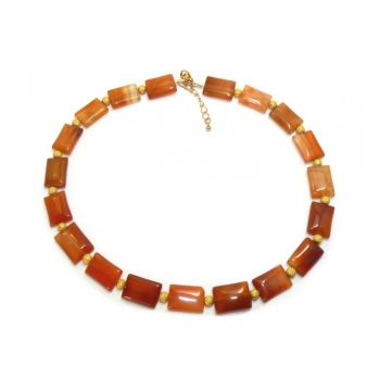 Orange Beaded Carnelian Necklace Orange Beaded Carnelian Necklace